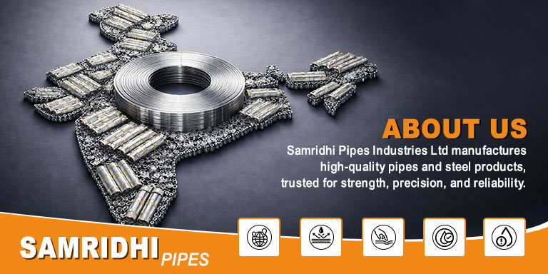 Samridhi Pipes — steel map of India and coil